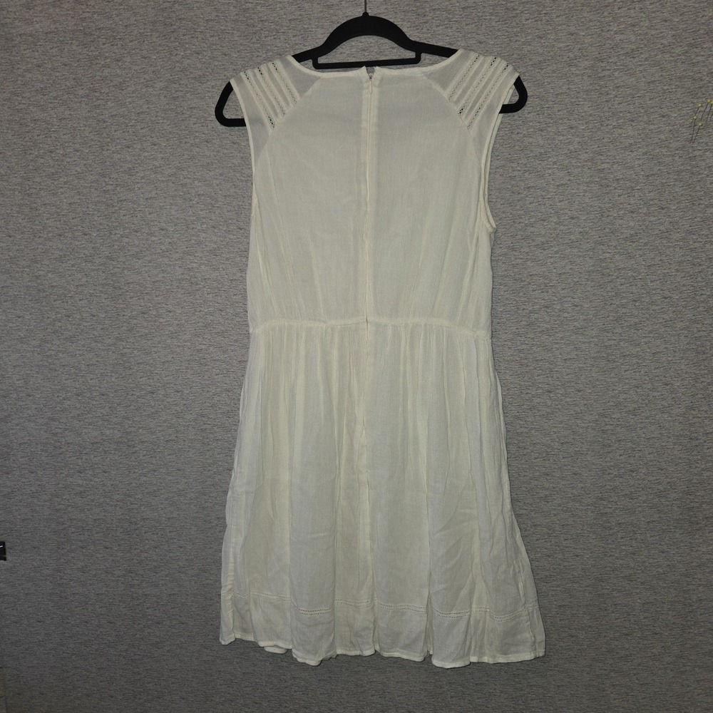 Lucky Brand Embroidered Sleeveless Dress Ivory/ Cream Boho Size Medium‎ - Picture 10 of 11